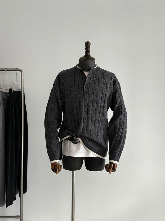 Casual Two-Piece Look Knit Top