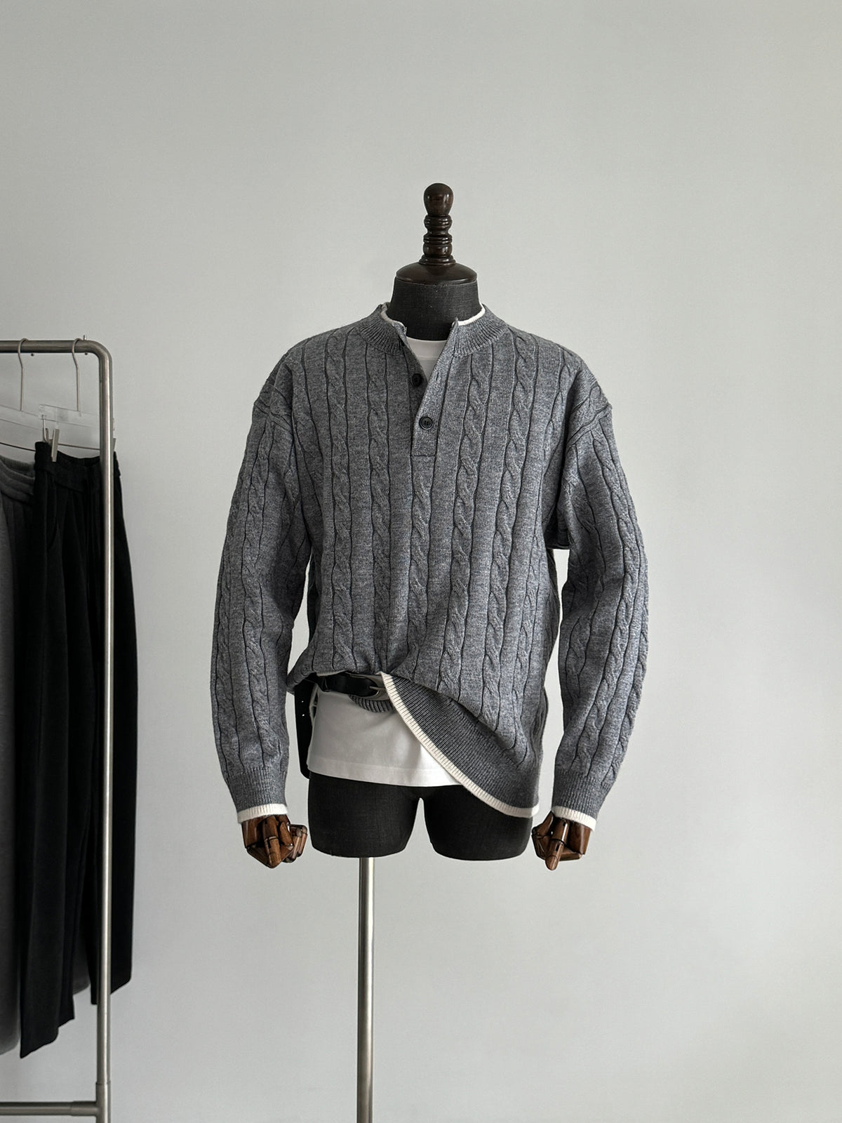 Casual Two-Piece Look Knit Top
